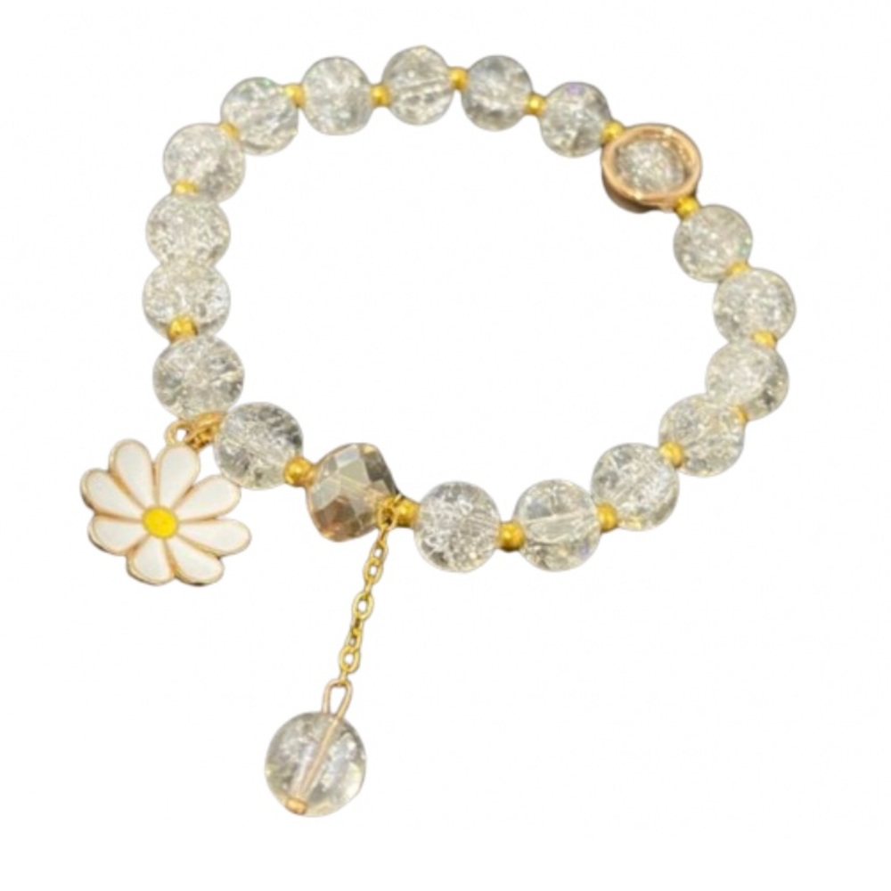 HOST PICK|White Beads Kids Bracelet w/Flower Charm Accessory Jewelry